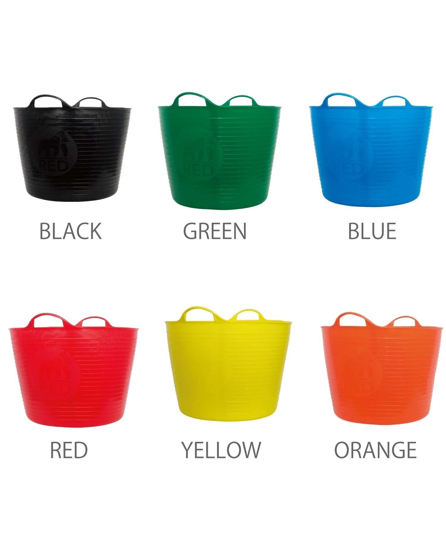 バケツのビー玉落とし　ローラーカップ TUBTRUGS タブトラッグス FLEXIBLE BUCKET バケツ RED GORILLA