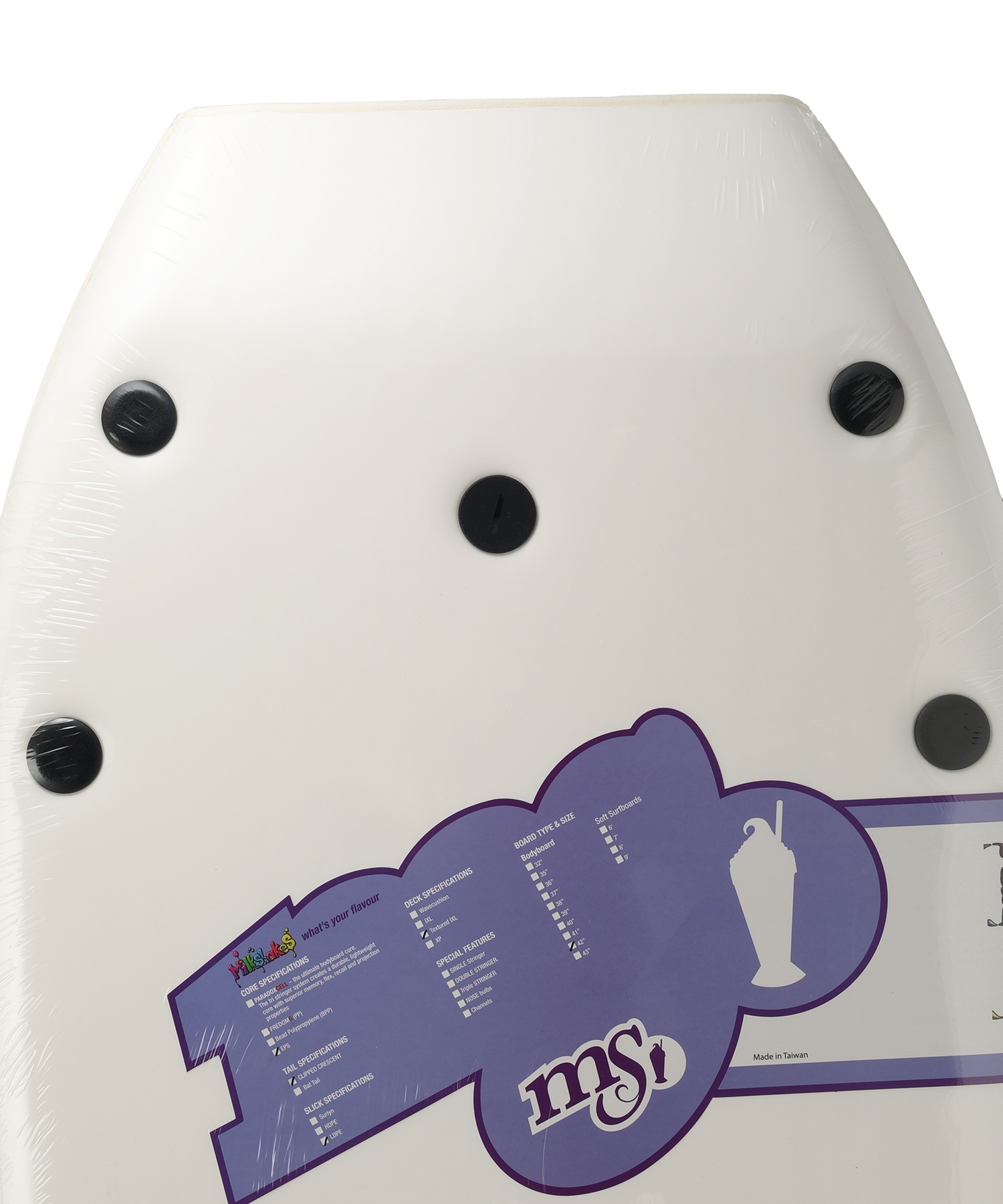Milkshakes ミルクシェイク BODY BOARD HANDLE HAND ボディーボード 海遊び(WHT-107)