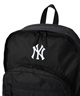 E-COME/イーカム MLB ヤンキース メッシュポケット YK-MBBK157 デイパックリュック(BLACK-ONESIZE)
