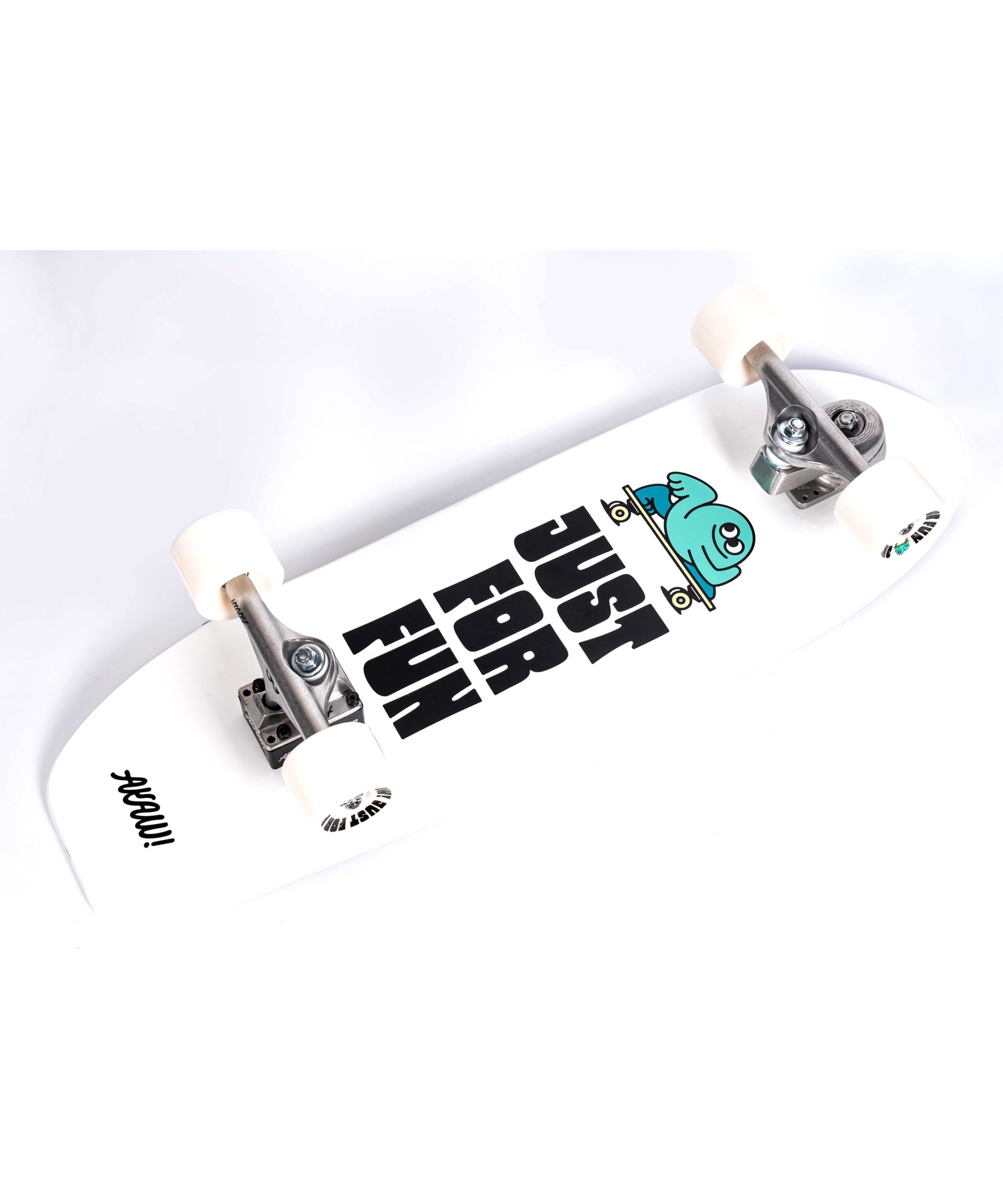 ロング スケートボード ランド スケート LAND SKATE AKAW アカウ BRICKWAVE FOR FUN 9.625inch KK J5(WHT-ONESIZE)