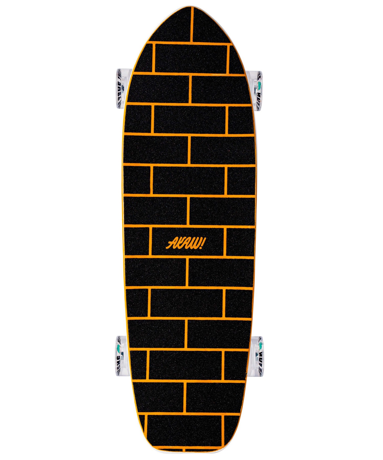 ロング スケートボード ランド スケート LAND SKATE AKAW アカウ BRICKWAVE YELLOW 9.625inch KK J5(YEL-ONESIZE)