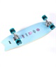 ロング スケートボード LAND SKATE AKAW アカウ CONCRETE WAVE BLUE PINK 10inch KK J5(BLE-10.00inch)