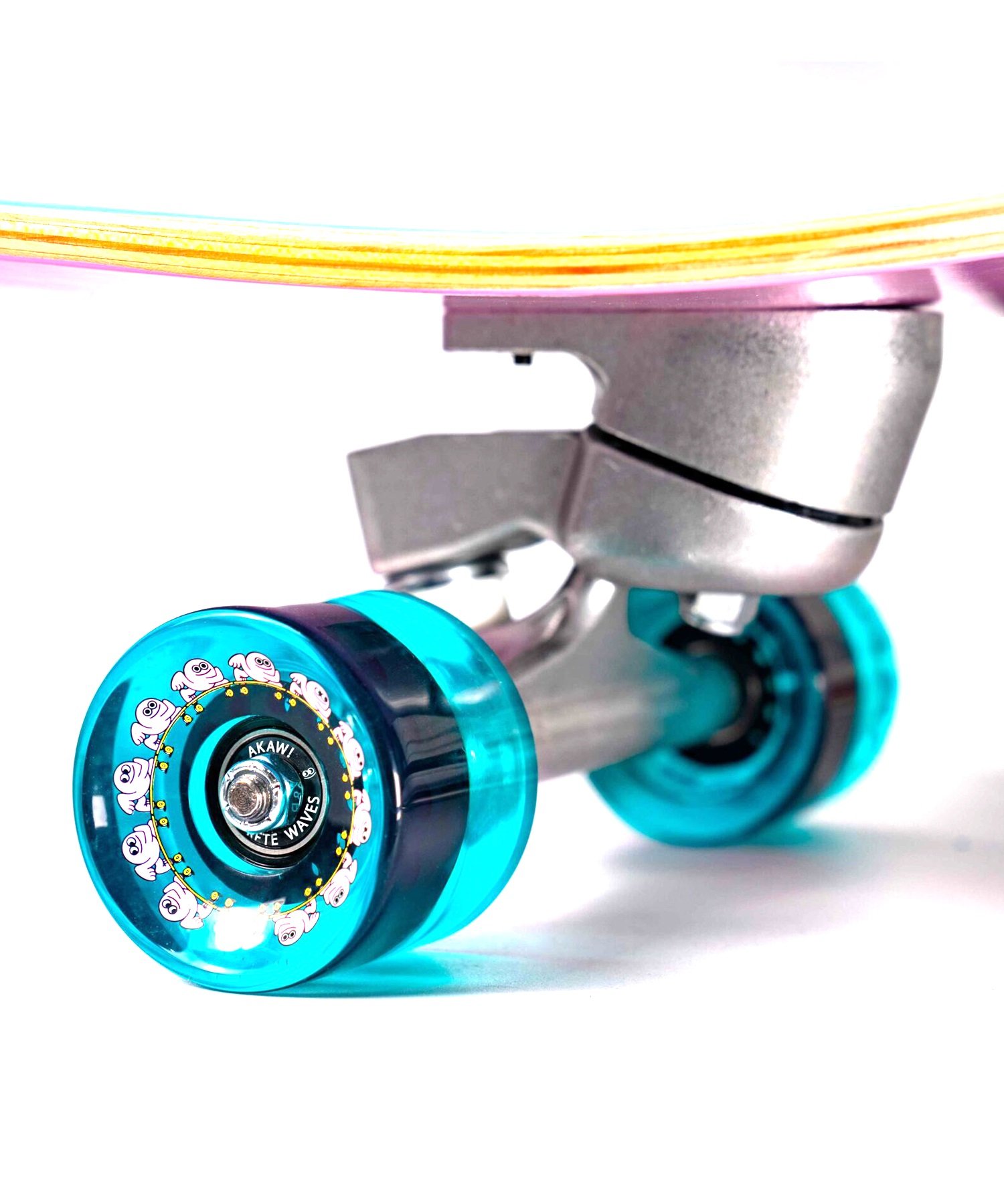 ロング スケートボード LAND SKATE AKAW アカウ CONCRETE WAVE PK BL 9.625inch KK J5(PNK-ONESIZE)