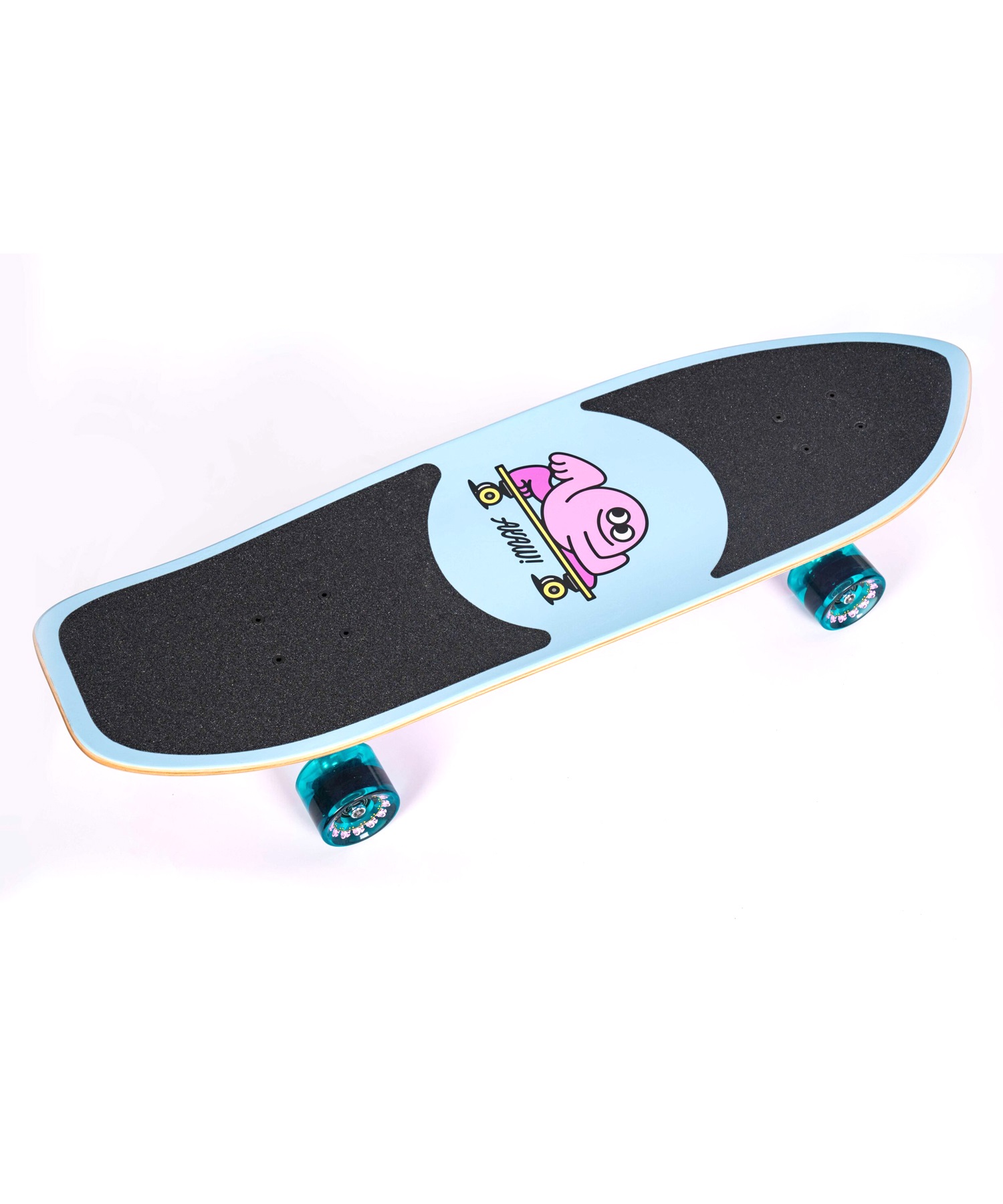 ロング スケートボード LAND SKATE AKAW アカウ CONCRETE WAVE PK BL 9.625inch KK J5(PNK-ONESIZE)