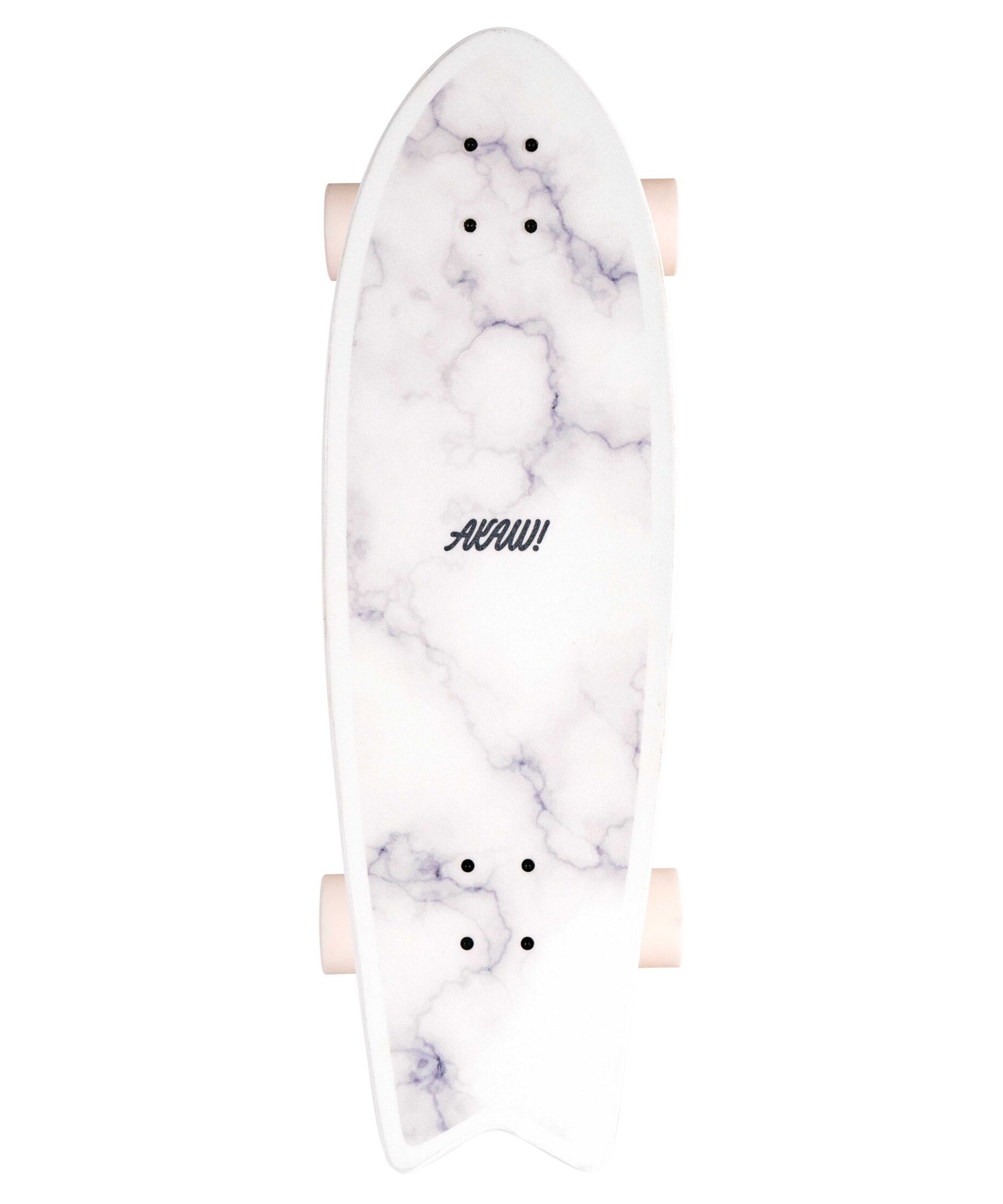 ロング スケートボード ランド スケート LAND SKATE AKAW アカウ MARBLE WAVE WHITE 9.5inch KK J5(WHT-9.50inch)