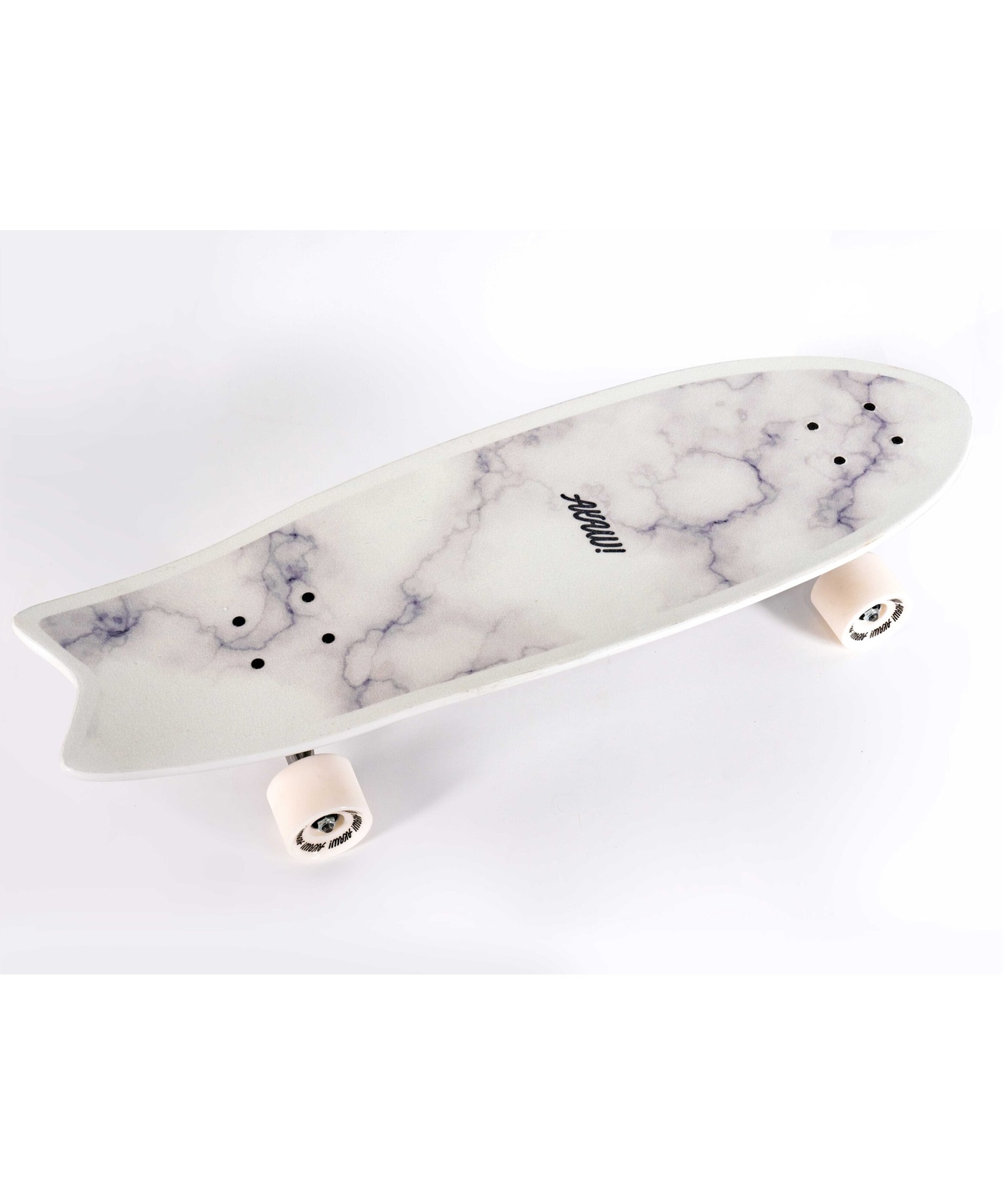 ロング スケートボード ランド スケート LAND SKATE AKAW アカウ MARBLE WAVE WHITE 9.5inch KK J5(WHT-9.50inch)