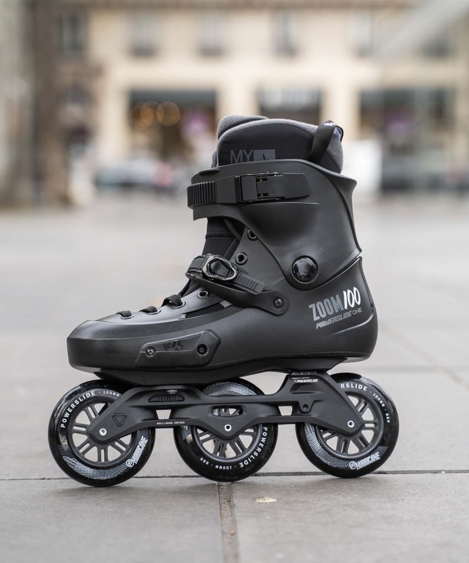 インラインスケート POWERSLIDE パワースライド Urban skate Zoom Pro Black 100 PS908336(BK-24.5cm)