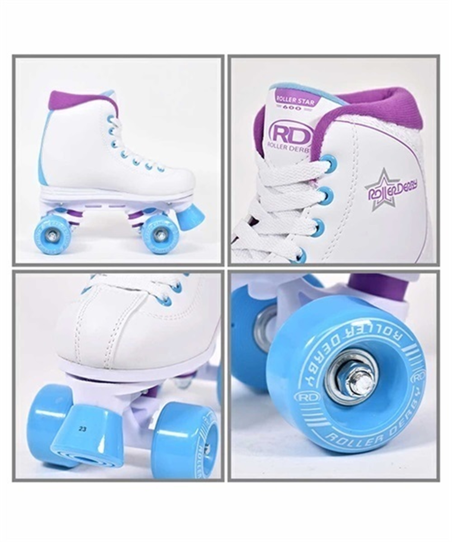 ローラースケート ROLLER DERBY ローラーダービー ROLLER STAR 600 RDU725W(WTBL-23.0cm)