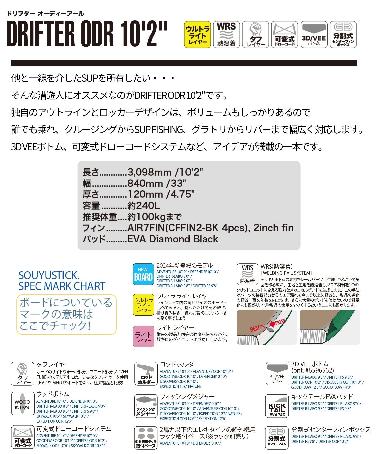 SOUYU STICK ソーユースティック DRIFTER ドリフター 2024年
