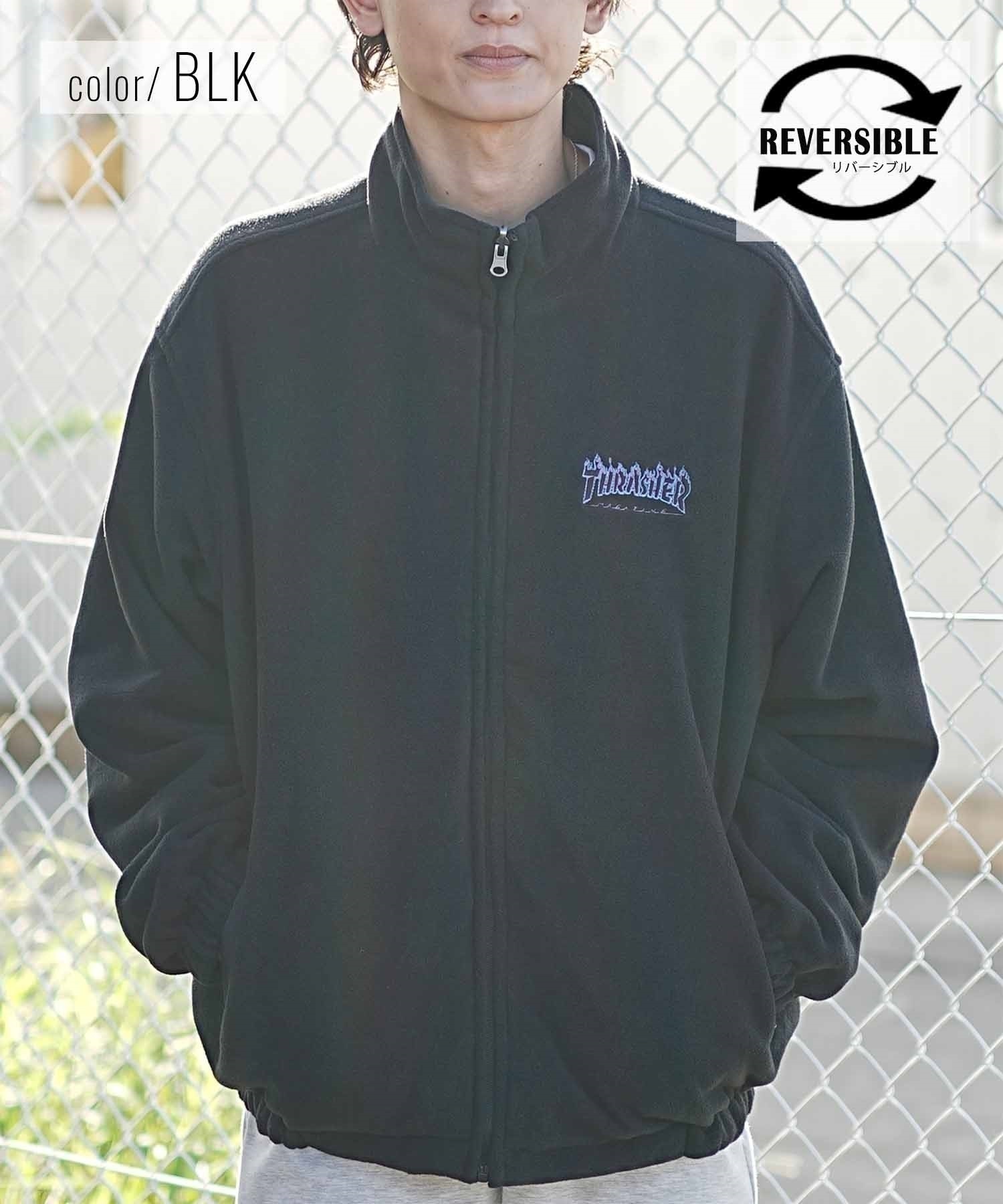 【ムラサキスポーツ別注】THRASHER/スラッシャー メンズ リバーシブルジャケット ナイロン/フリース 23MS-JKT1(GRY-M)