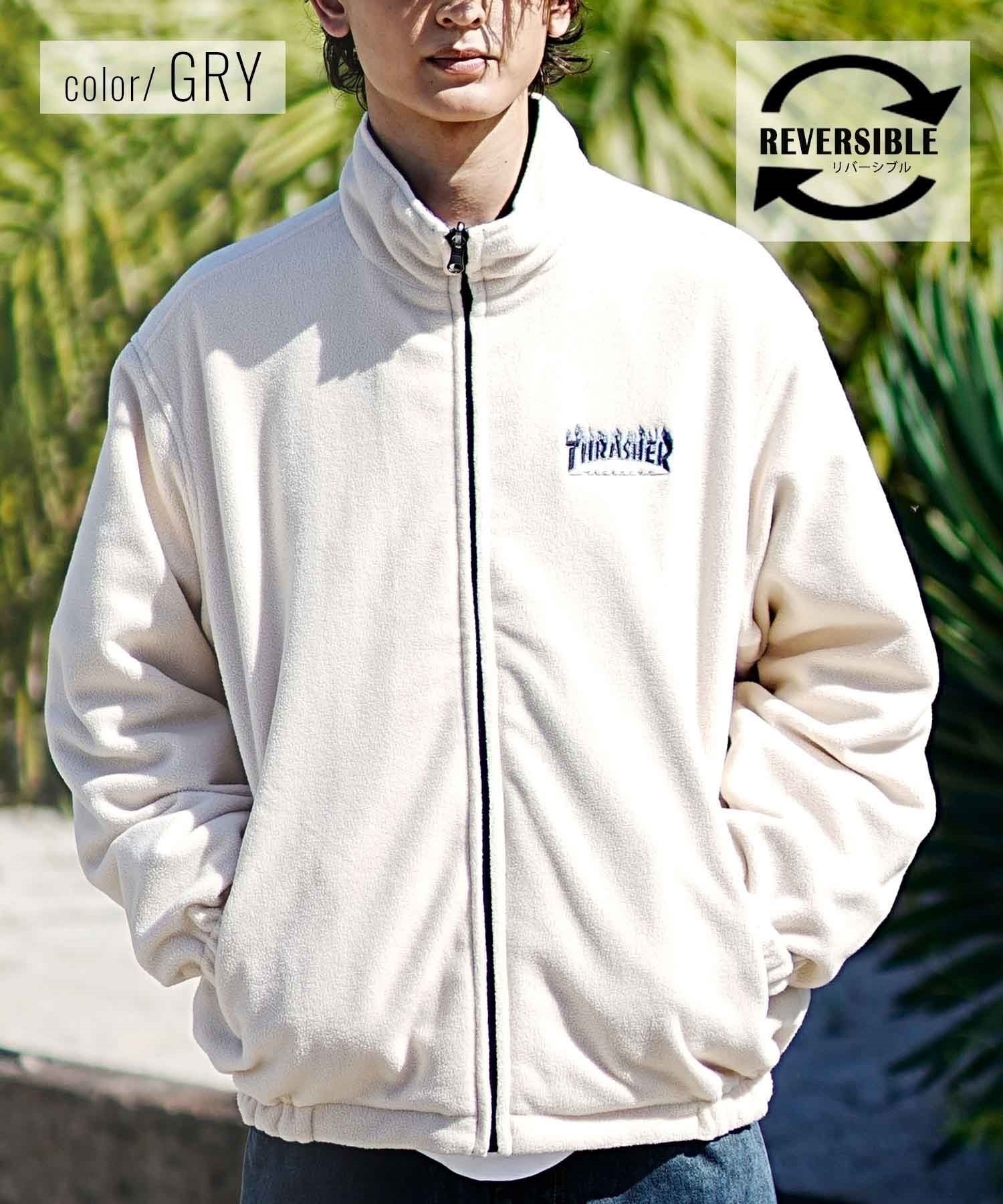 【ムラサキスポーツ別注】THRASHER/スラッシャー メンズ リバーシブルジャケット ナイロン/フリース 23MS-JKT1(KHA-M)