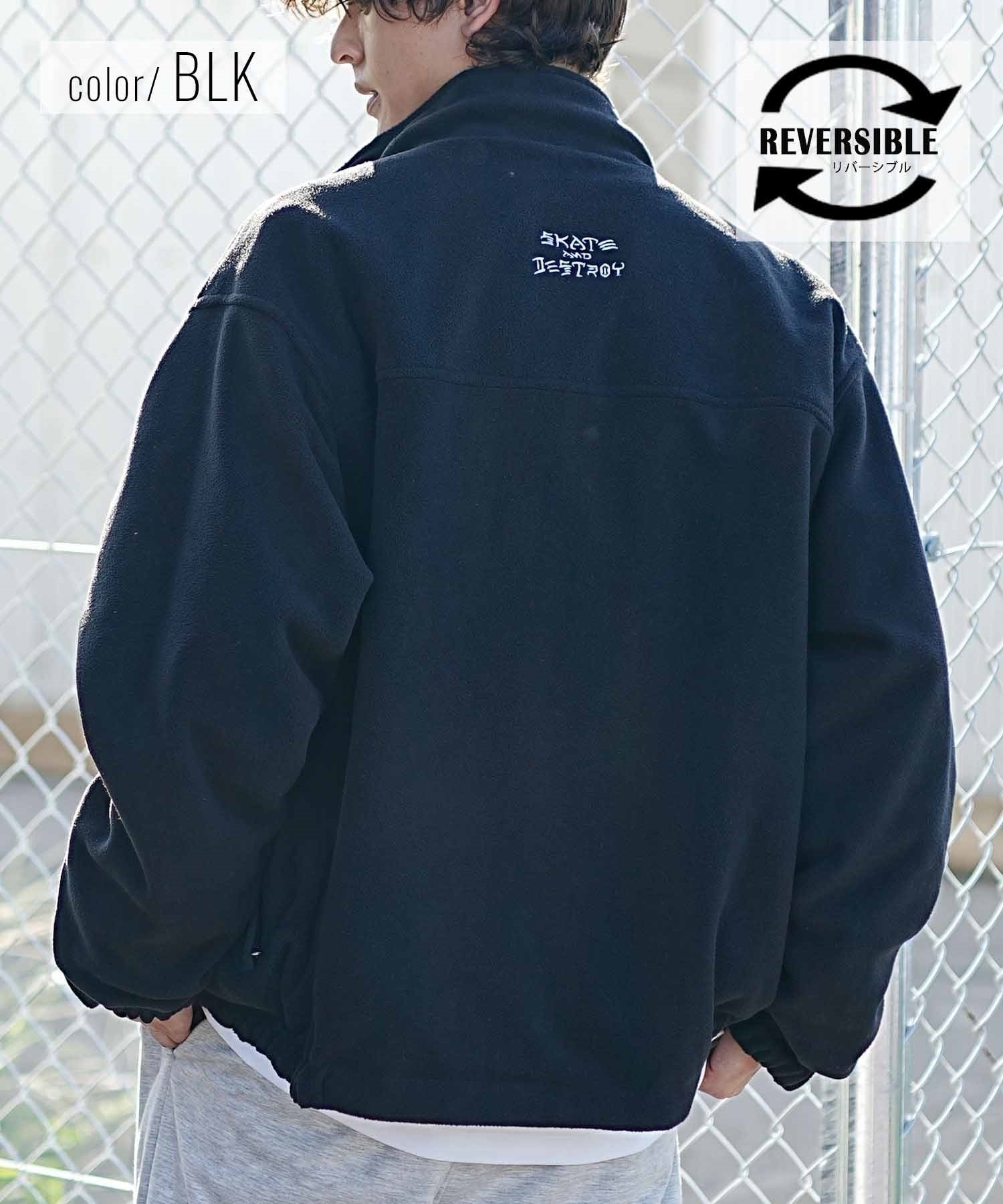 【ムラサキスポーツ別注】THRASHER/スラッシャー メンズ リバーシブルジャケット ナイロン/フリース 23MS-JKT1(KHA-M)