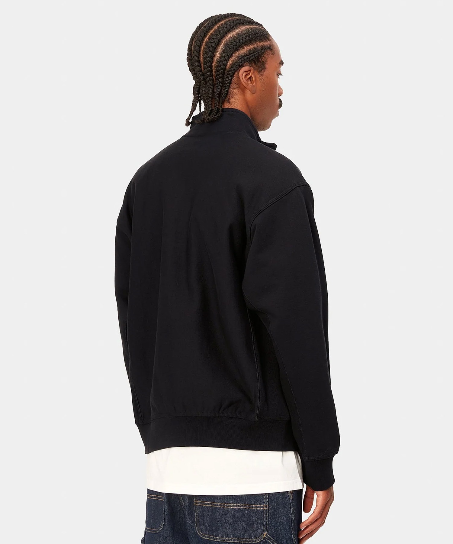 Carhartt WIP/カーハートダブリューアイピー AMERICAN SCRIPTJACKET メンズ スウェット ジャケット ルーズフィット I031686(BLACK-S)