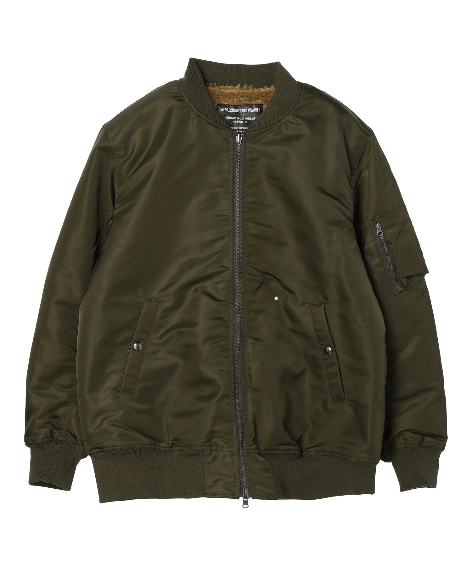 中古・古着通販】NIKE (ナイキ) MA-1ジャケット オリーブ サイズ