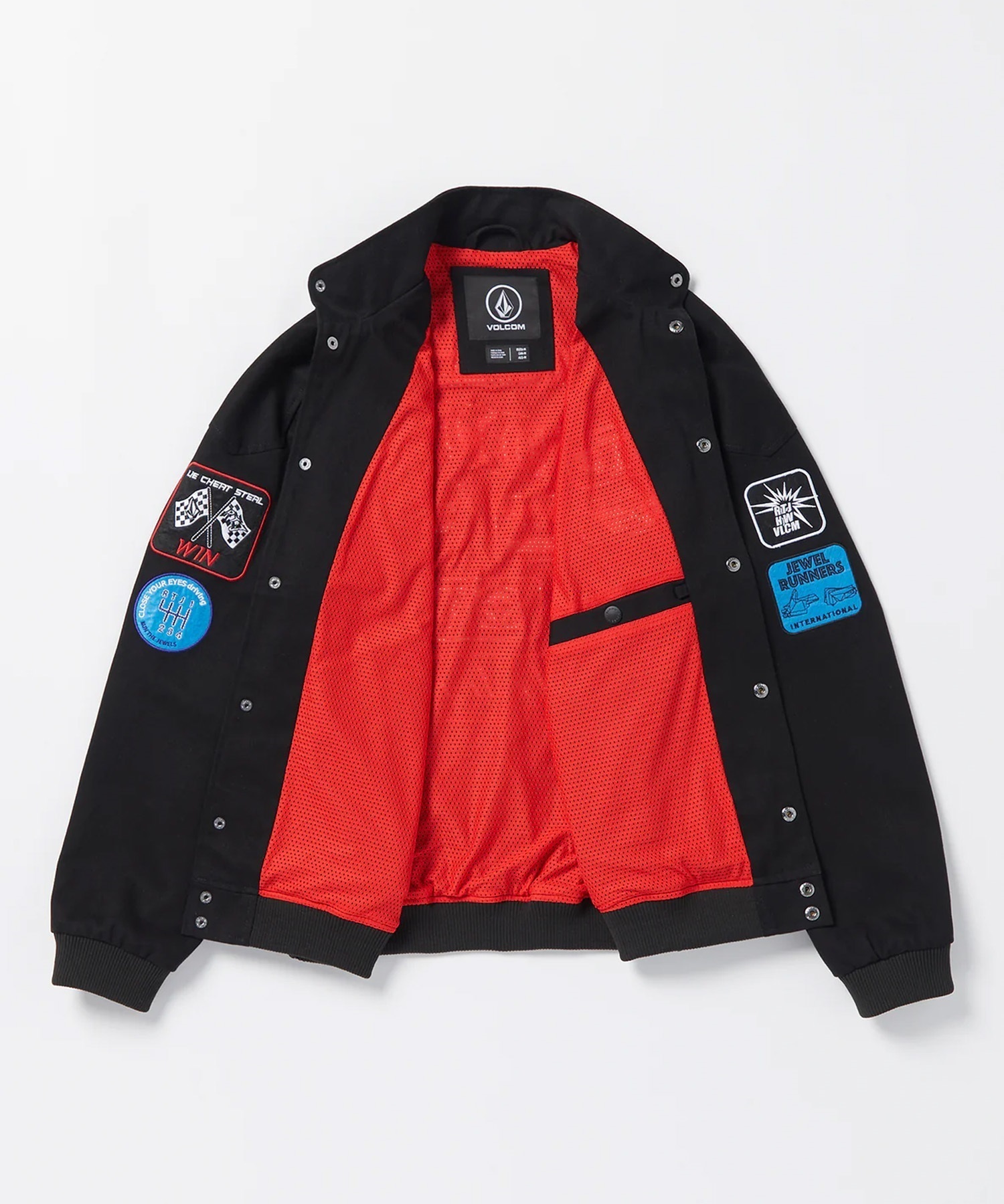 VOLCOM/ボルコム コラボ PATCH JACKET BLACK メンズ レーシングジャケット ブラック A1632302(BLK-M)