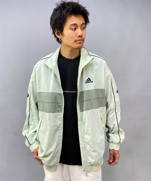 adidas アディダス オーバーサイズフィット ウーブンジャケット ジェンダーフリー BUK39 IA9427 ユニセックス ジャケット KX1  B3｜ムラサキスポーツオンラインショップ 通販