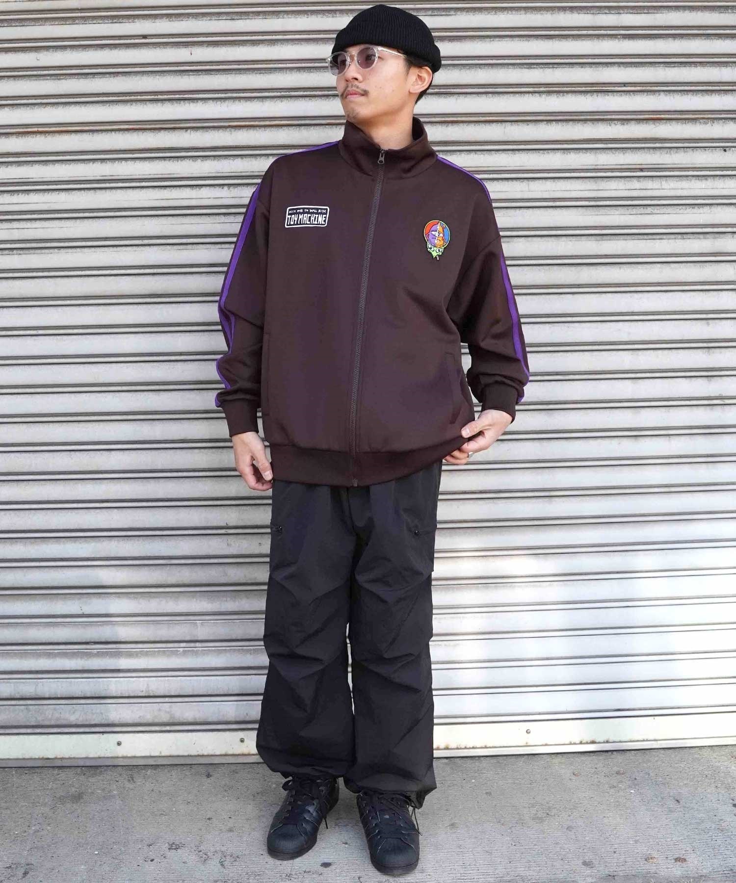 【ムラサキスポーツ限定】TOY MACHINE/トイマシーン DESTROY JERSEY TRACK JACKET トラックジャケット ビックシルエット MTMPJK1(BROWN-M)