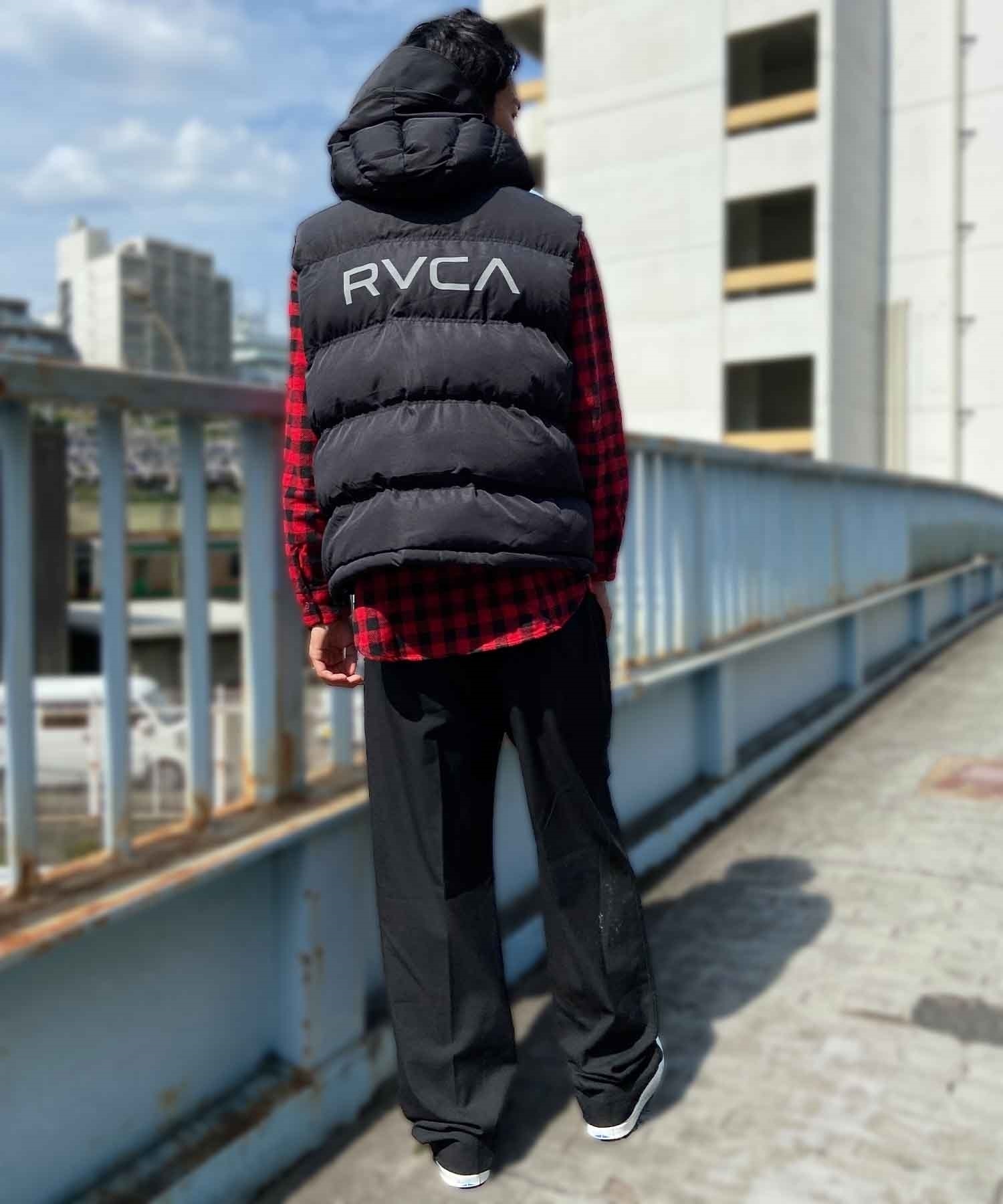 RVCA/ルーカ メンズ 中綿ベスト バックロゴ ２WAY BD042-789(BLK-S)