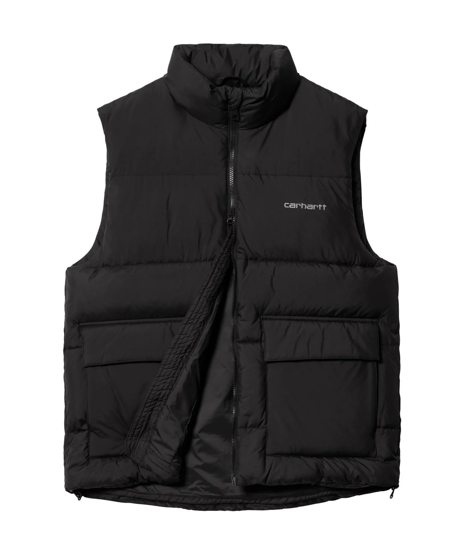 Carhartt WIP/カーハートダブリューアイピー SPRINGFIELD VEST メンズ 中綿ベスト レギュラーフィット I032265(BLACK-S)