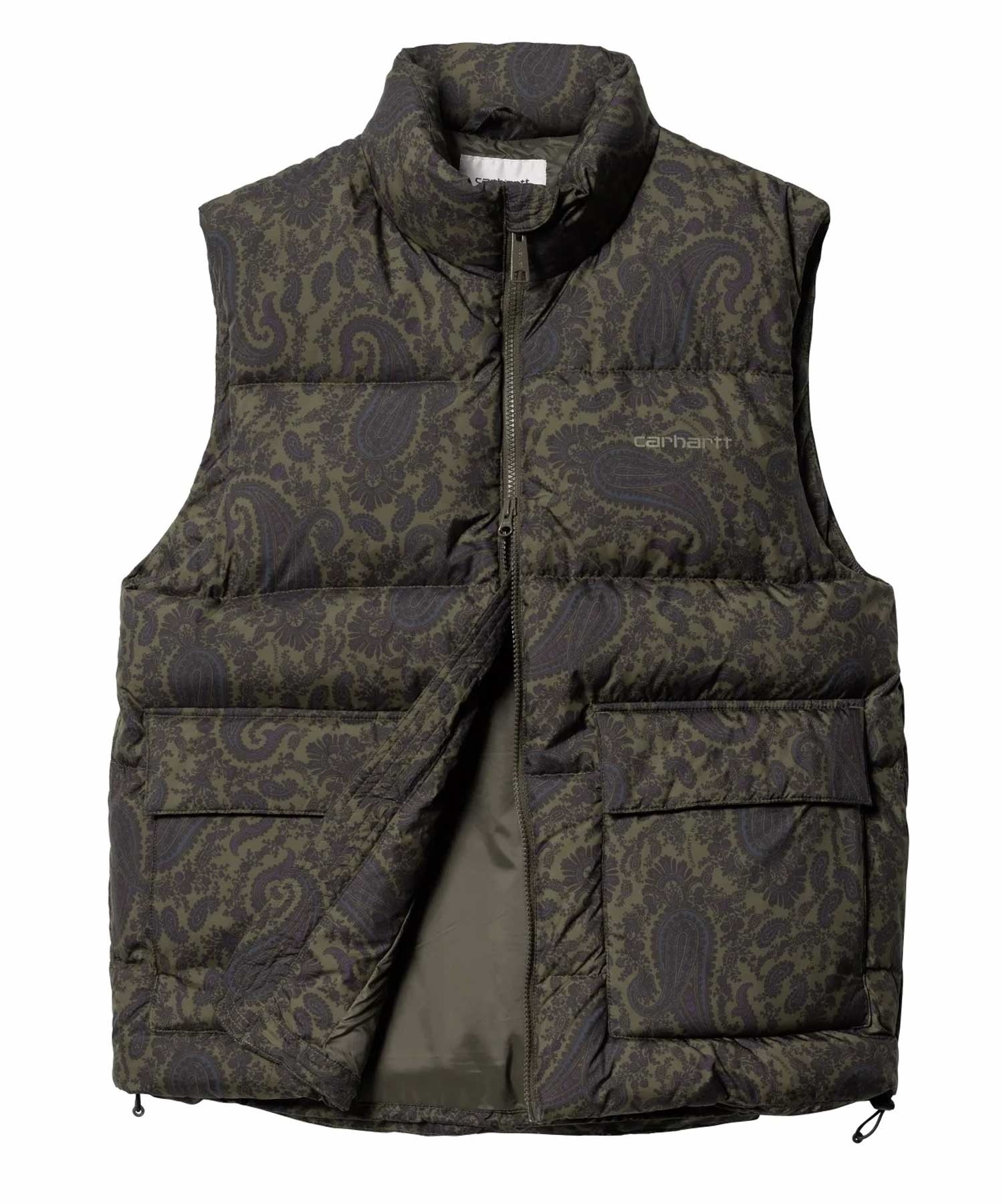 Carhartt WIP/カーハートダブリューアイピー SPRINGFIELD VEST メンズ 中綿 ベスト レギュラーフィット I032265(PASBK-S)