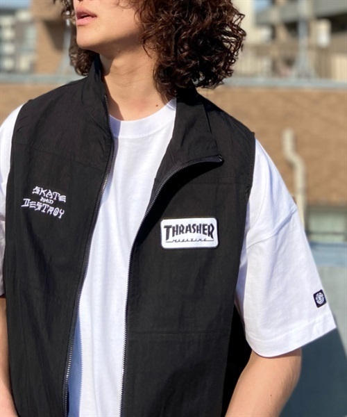 THRASHER ベスト ジレ 「ムラサキスポーツ別注」THRASHER