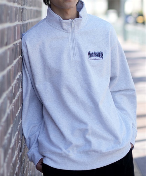 THRASHER/スラッシャー ハーフジップスウェット ビッグ