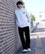 THRASHER/スラッシャー ハーフジップスウェット ビッグシルエット ワンポイントロゴ刺しゅう ハーフジップ サイドポケット付き 23MS-HZ1 ムラサキスポーツ別注(BLK-M)