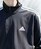 adidas/アディダス メンズ トラックジャケット ジップアップ ワンポイント ダブルニット BXF58(BK/WT-M)