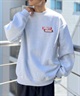 FORGET NEVER/フォーゲットネバー ヘビーウェイト 裏起毛 メンズ トレーナー クルーネックスウェット バックロゴ 234OO1TR090FN ムラサキスポーツ別注(WHT-M)