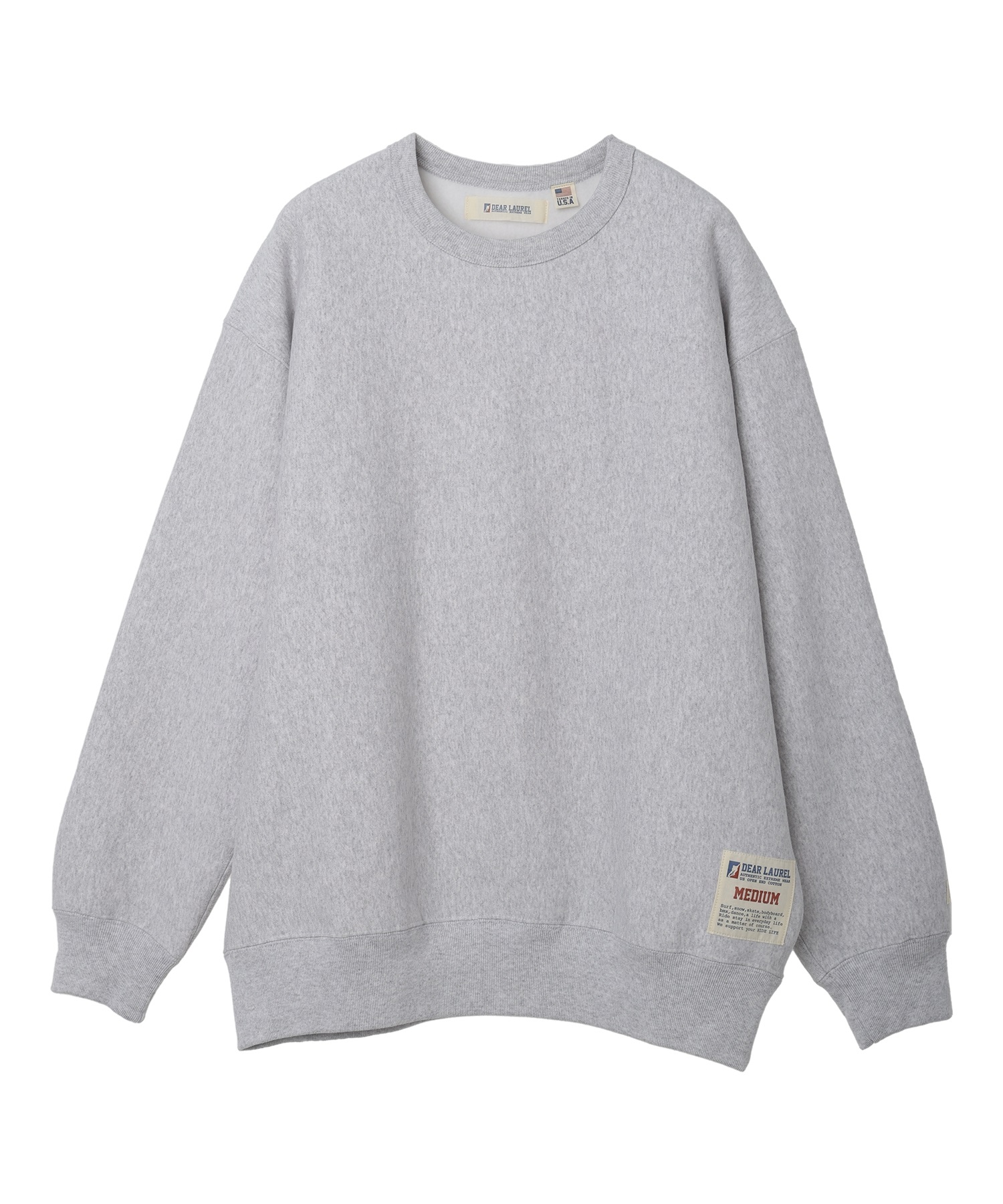 【マトメガイ対象】DEAR LAUREL ディアローレル MUJI D23F1104 メンズ トレーナー(GRY-M)