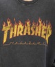 【ムラサキスポーツ別注】THRASHER/スラッシャー パウダーブリーチ加工 カスレプリント ビッグシルエット 古着風テイスト THM-24ASCS01(BLK-2-M)