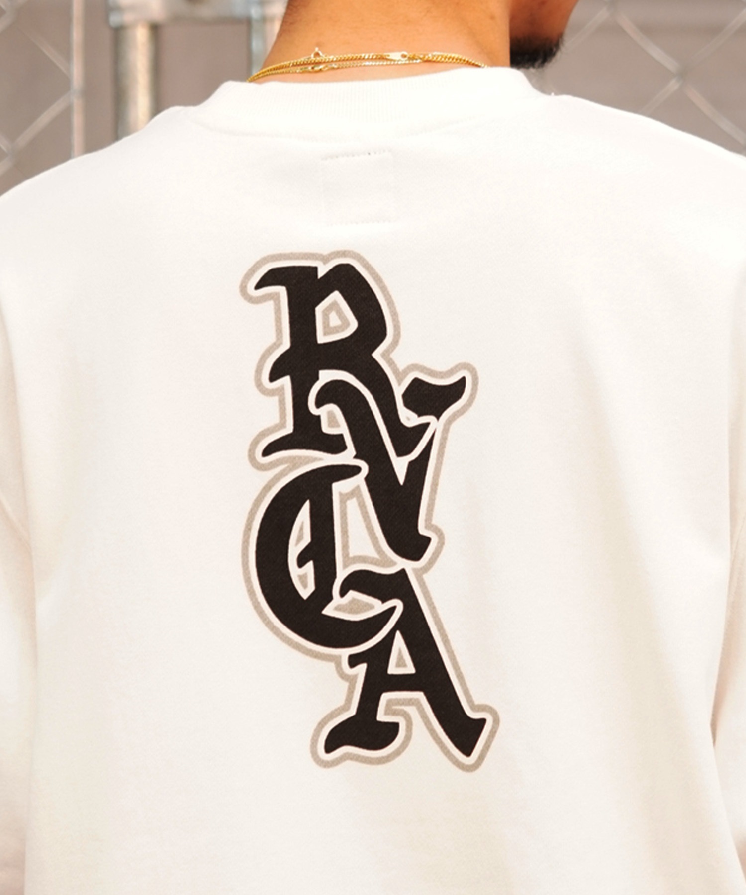 【クーポン対象】RVCA ルーカ OE HALF SWEAT CREW メンズ 半袖 トレーナー クルーネック バックプリント セットアップ対応 BE041-005(BLK-S)