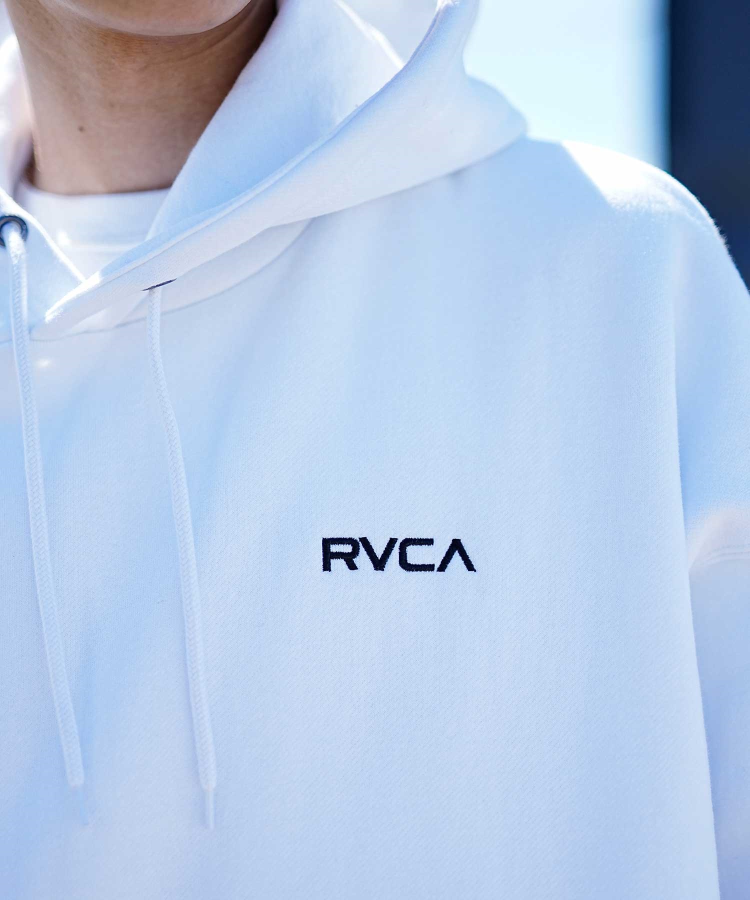 【クーポン対象】RVCA/ルーカ メンズ スクエア ロゴ オーバーサイズ クルーネック パーカー BD042-162(WHT-S)