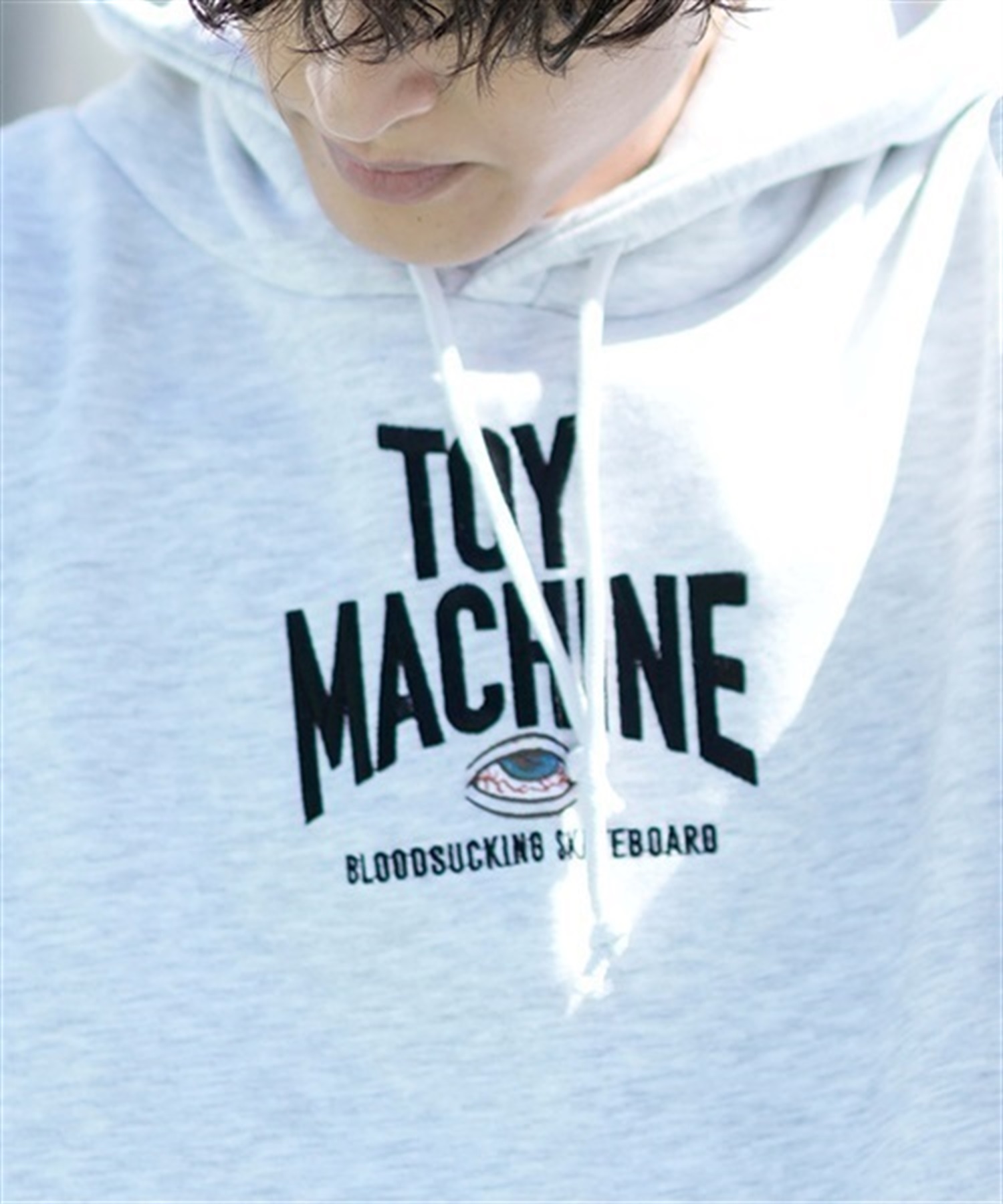 【ムラサキスポーツ限定】TOY MACHINE/トイマシーン パーカー プルオーバー スウェット ビッグシルエット バックプリント 裏起毛 MTMFDSW7(ASH-M)