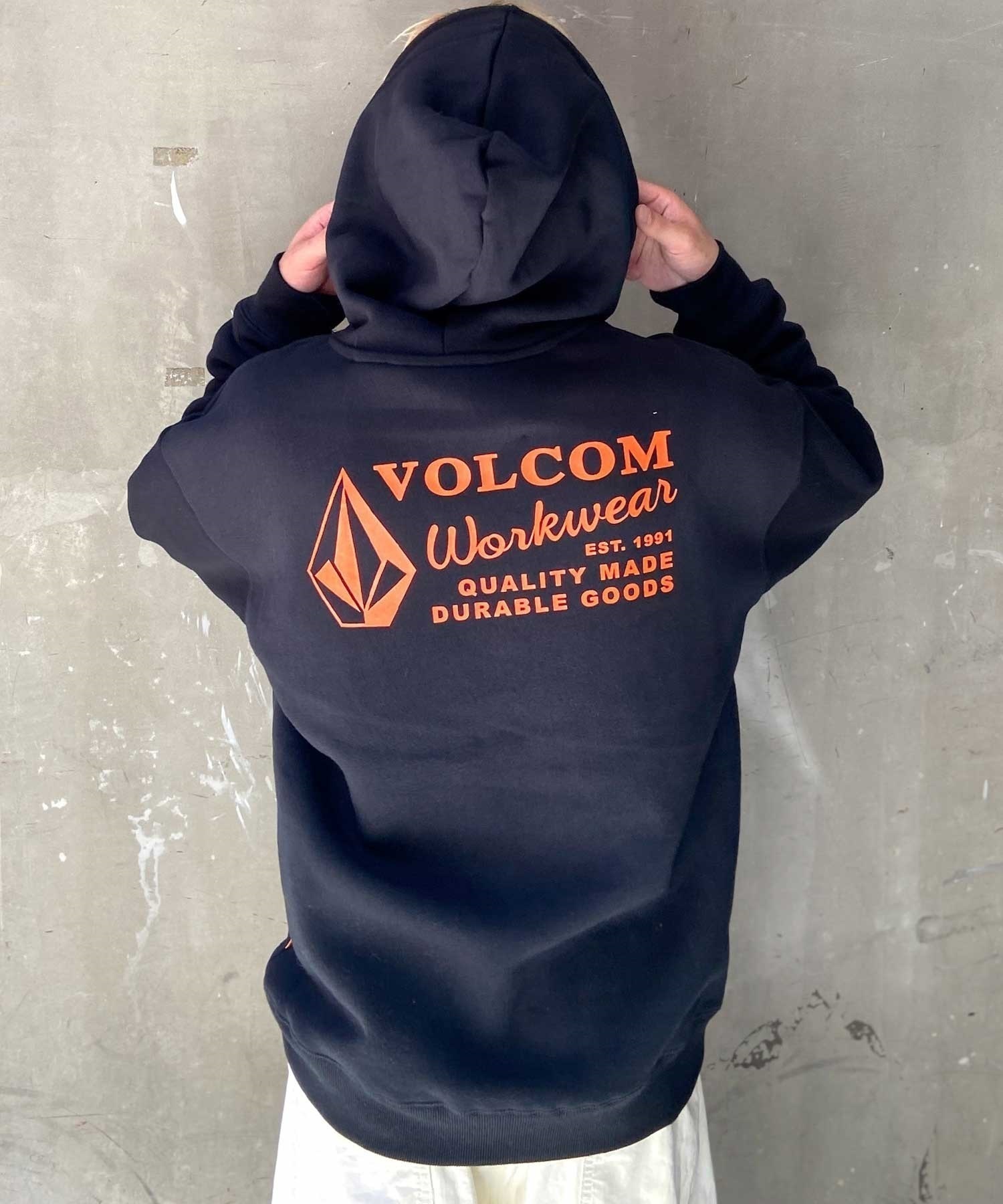 VOLCOM ボルコム A4102098 メンズ バックプリント プルオーバー パーカー 裏起毛 オーバーサイズ(HGR-M)