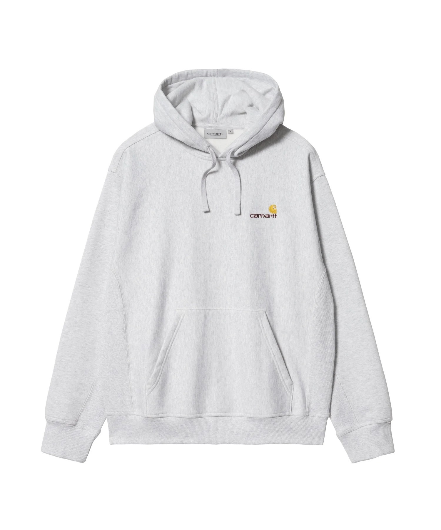 Carhartt/カーハート アメリカンスプリクト メンズ プルオーバー パーカー スウェット 裏起毛 アッシュヘザー グレー I028279(ASH.H-S)