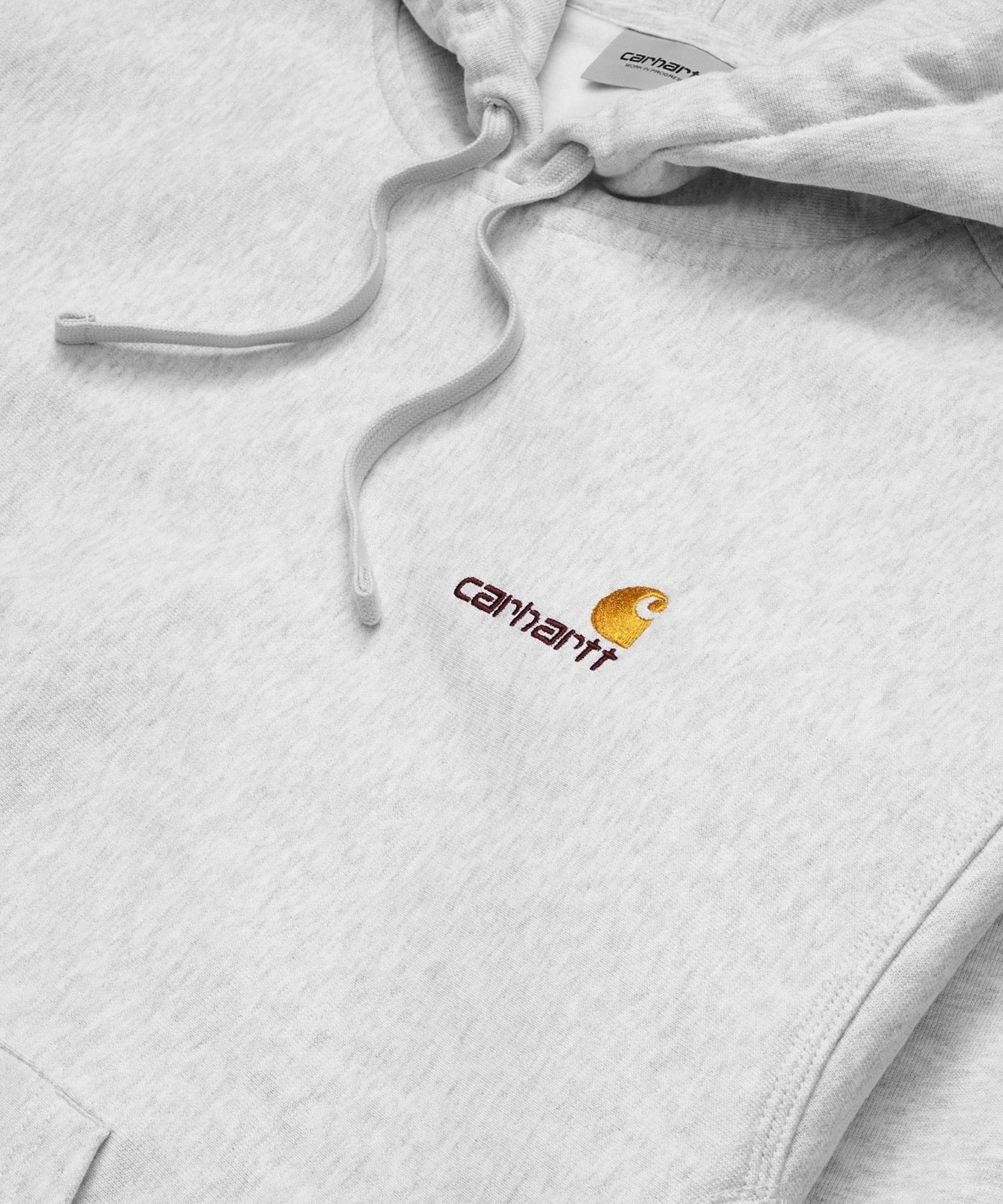 Carhartt/カーハート アメリカンスプリクト メンズ プルオーバー パーカー スウェット 裏起毛 アッシュヘザー グレー I028279(ASH.H-S)