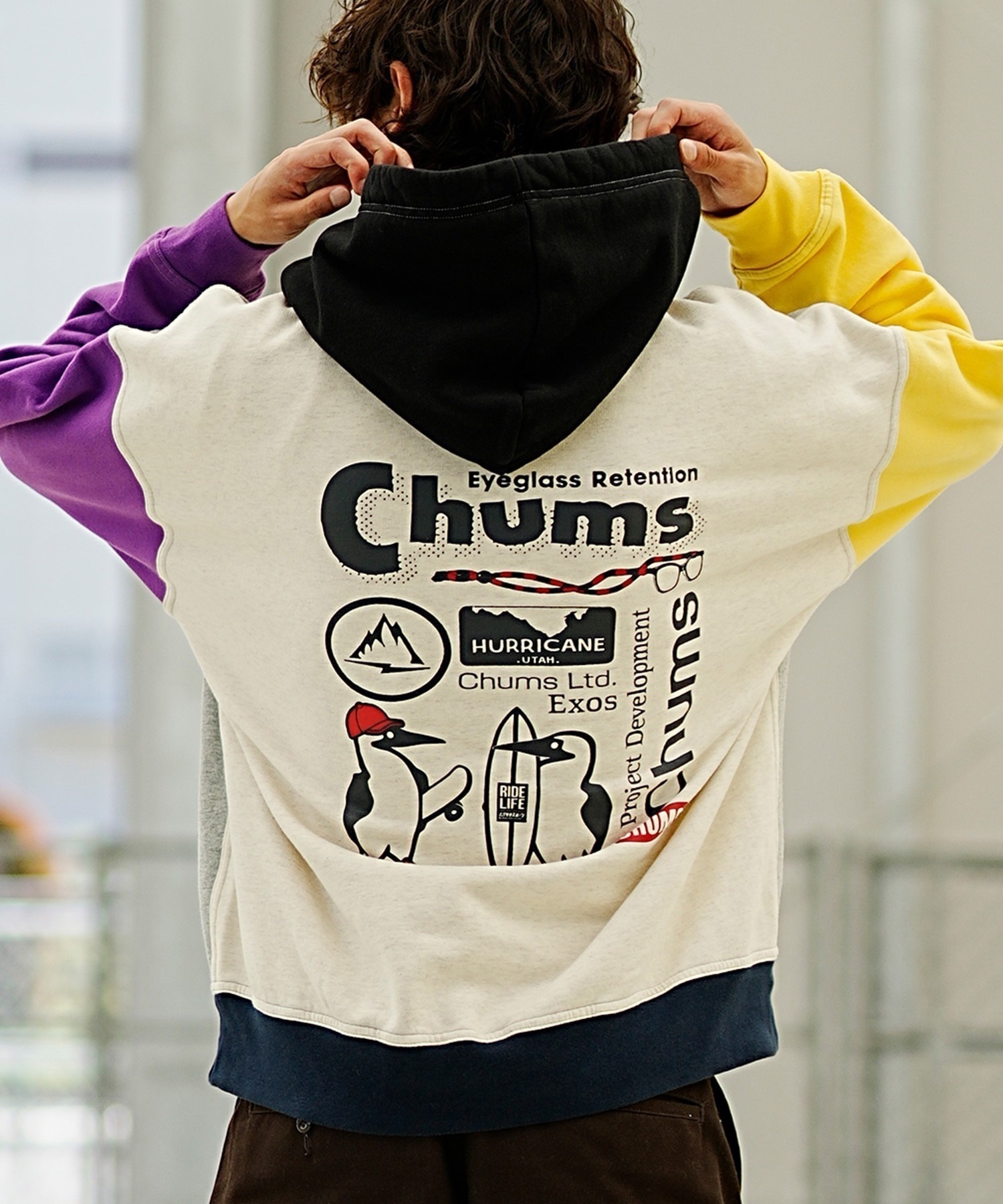 CHUMS/チャムス メンズ パーカー プルオーバー フーディー スウェット 裏起毛 ムラサキスポーツ別注 CH00-1433(C004-M)