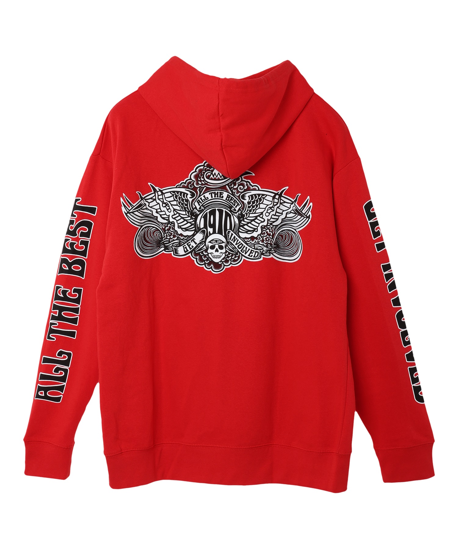 1910 ナインティーンテン DESI PEAKING HOODY MHD012301-1 メンズ パーカー(RED-L)