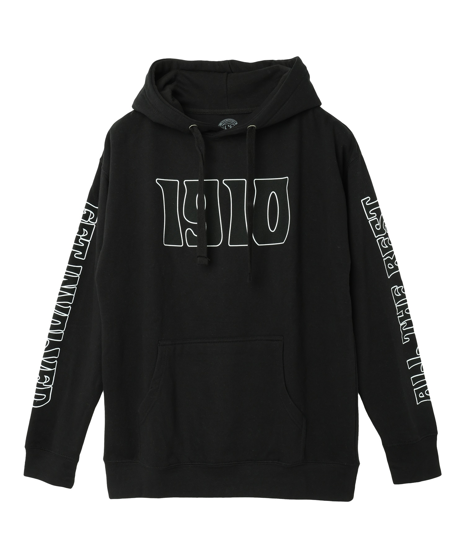 1910 ナインティーンテン DESI PEAKING HOODY MHD012301-4 メンズ パーカー(BLACK-L)