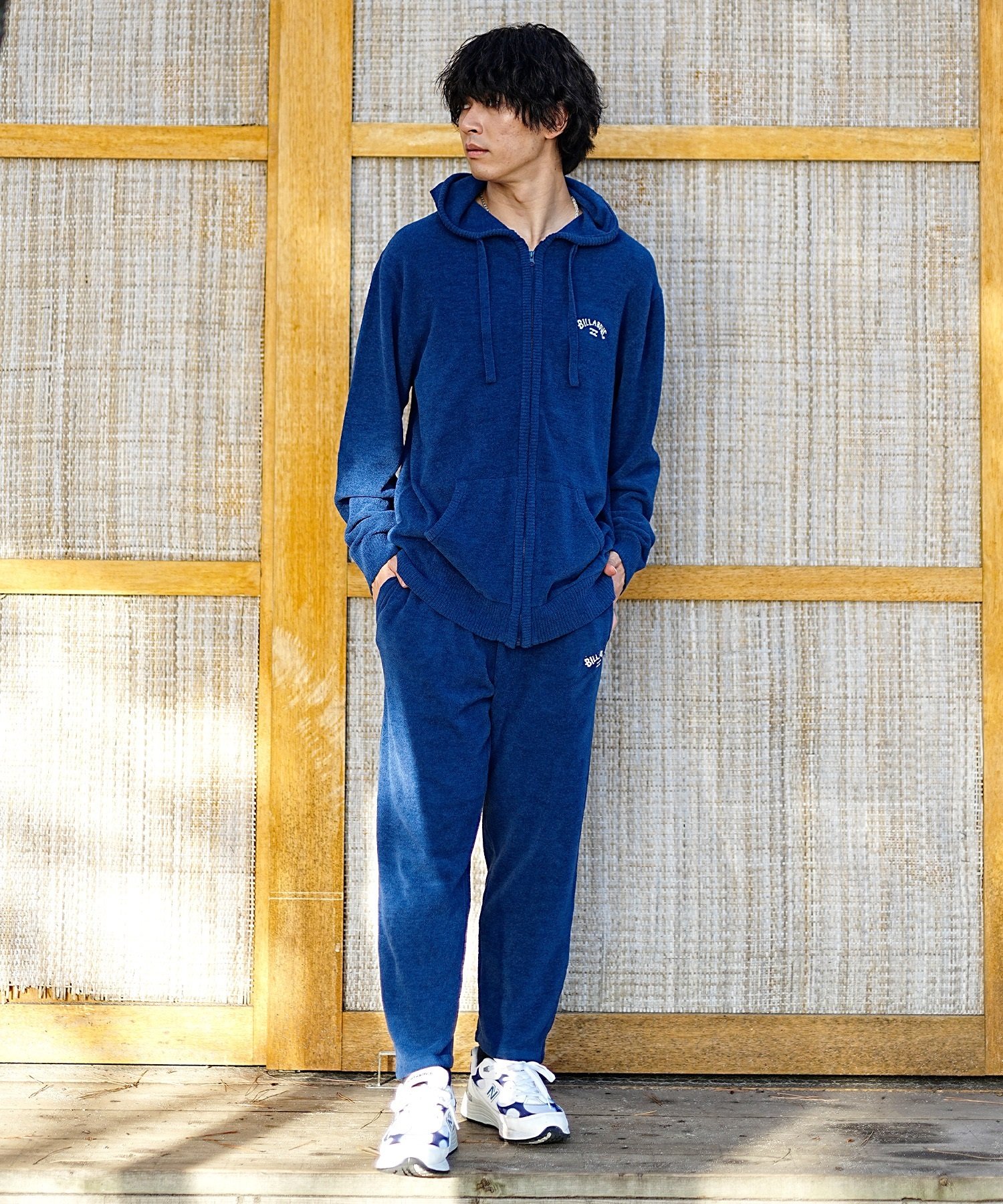 【クーポン対象】BILLABONG ビラボン メンズ ジップアップ パーカー フルジップ モールニット セットアップ対応 BE011-009(GRY-M)