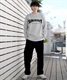 THRASHER/スラッシャー セーター バックワードロゴ ビックシルエット クルーネックニット 23MS-SW1 ムラサキスポーツ別注(GRN-M)