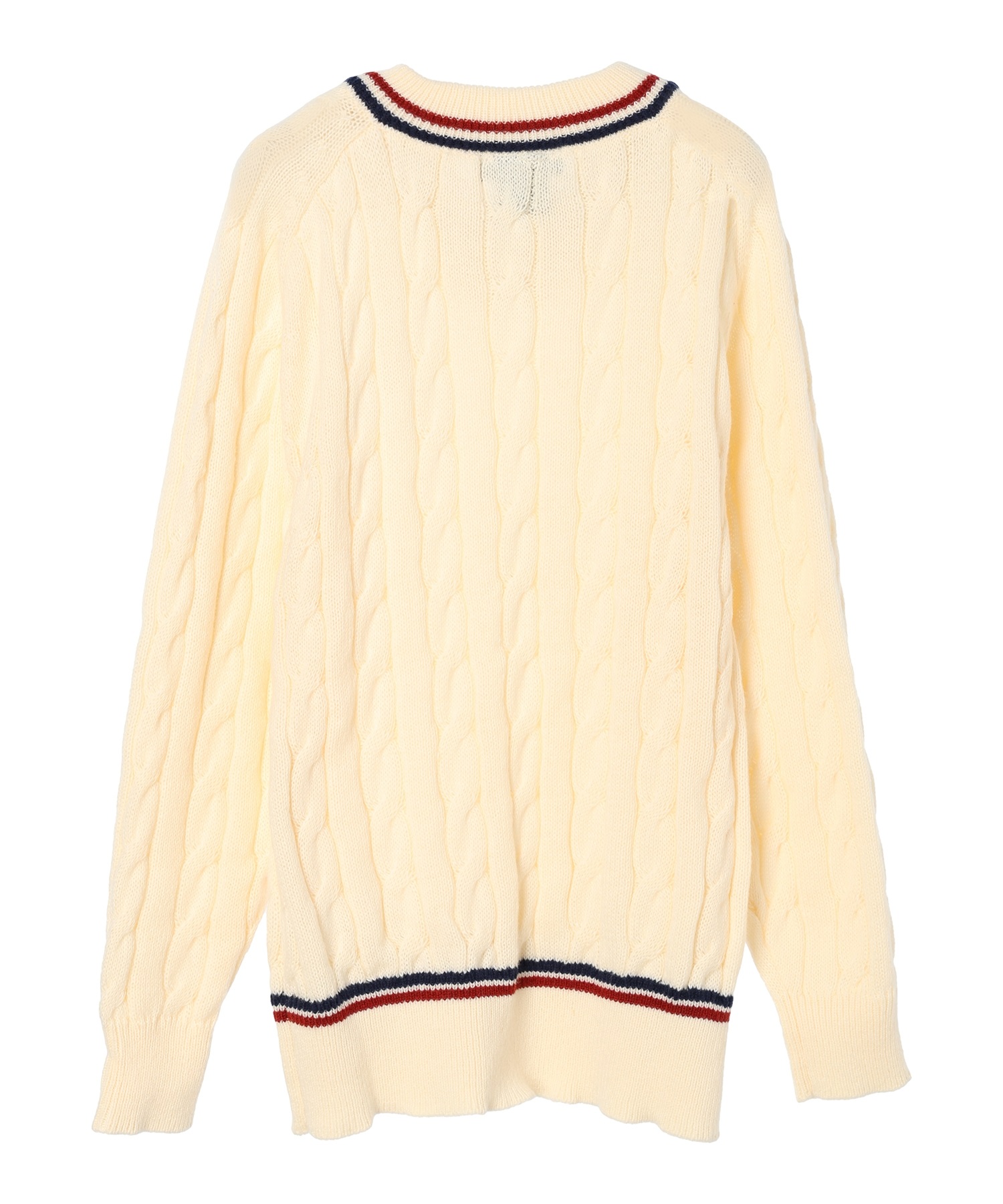 【OFF-WHITE】バッカス クルーセーター AIRTOWNE MILLS別注 TWO-TONE クルーネックセーター（ニット