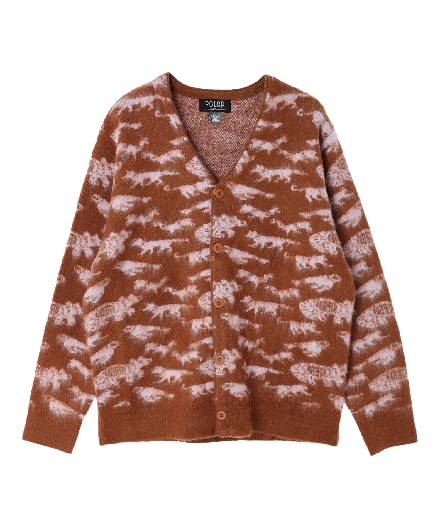 POLER ポーラー CARD POLER BOLERO KNIT 233MCV0042 メンズ セーター(BROWN-M)