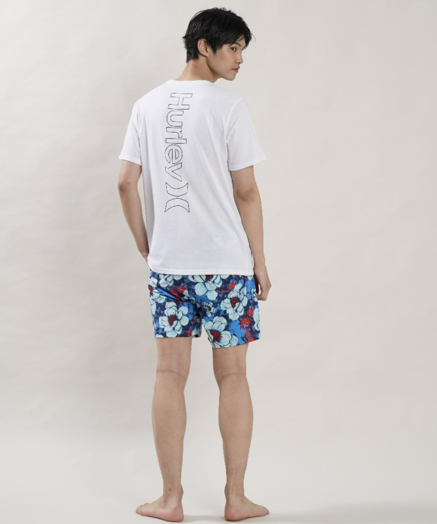 【マトメガイ対象】Hurley ハーレー MSS2200054 メンズ 半袖 Tシャツ ルーズシルエット バックプリントTシャツ ムラサキスポーツ限定(BLK-M)