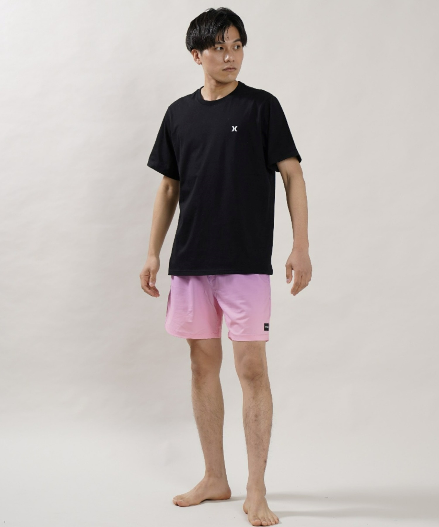 Hurley ハーレー MSS2200054 メンズ 半袖 Tシャツ ルーズシルエット バックプリントTシャツ ムラサキスポーツ限定(WHT-M)