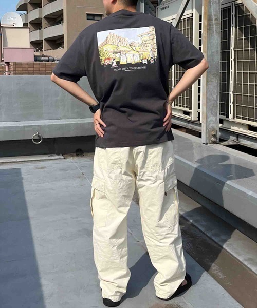 CHUMS/チャムス CHUMS Zion Camping T-Shirtチャムス　ザイオン　キャンピング　Ｔシャツ クルーネック CH01-2393(W001-S)