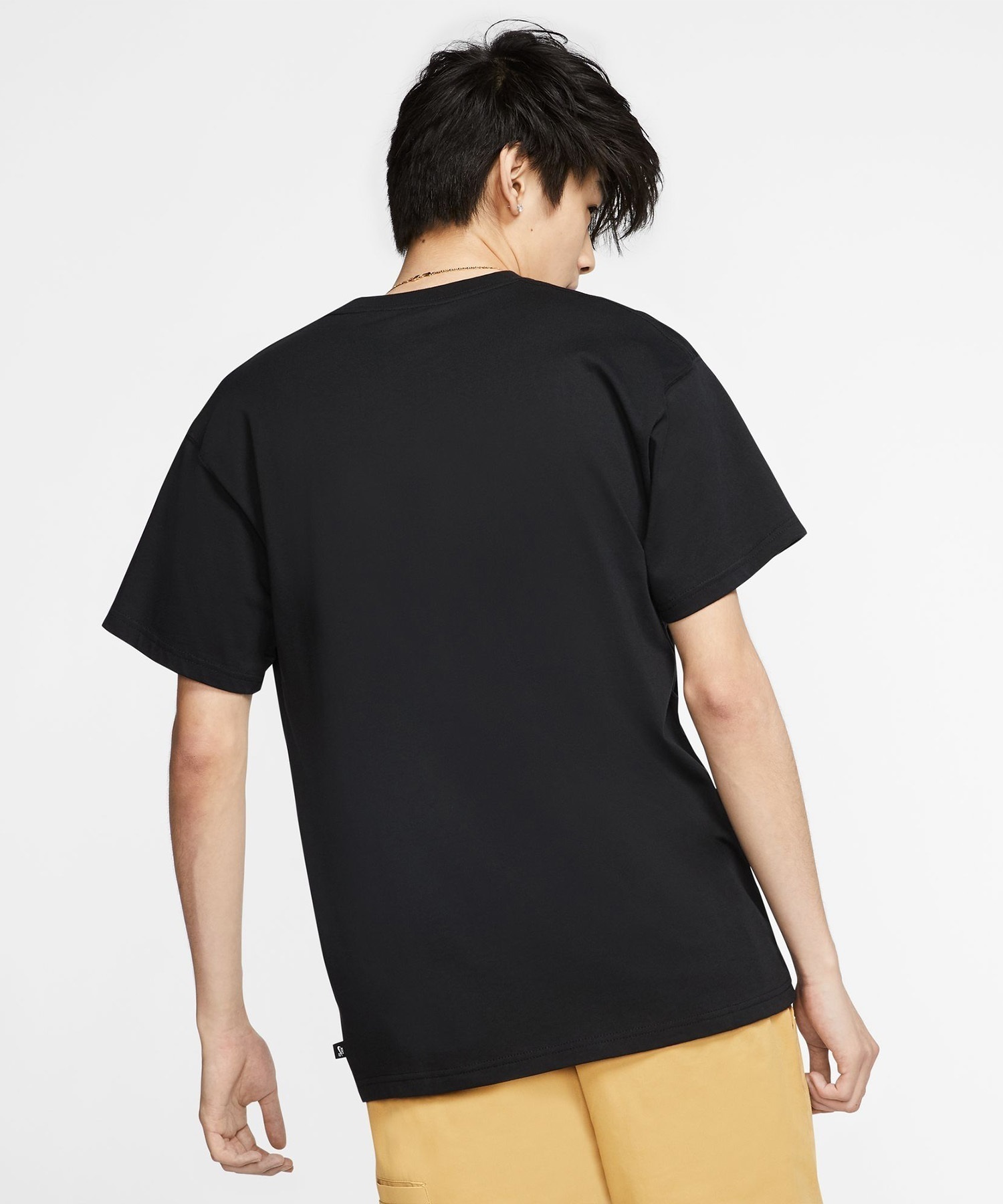 NIKE SB/ナイキエスビー ロゴ スケートボード メンズ 半袖 Tシャツ ブラック/ホワイト CV7540-010(010-M)