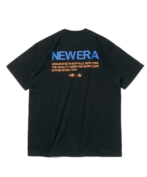 NEW ERA ニューエラ SSCT NEYMET 13516770 メンズ 半袖 Tシャツ バックプリント KK1 A19(BLK-M)