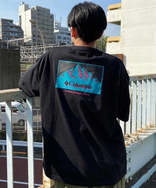 Columbia コロンビア Imperial Park Graphic SS Tee PM6871 メンズ 半袖 Tシャツ KK1 D12(BKBL-M)